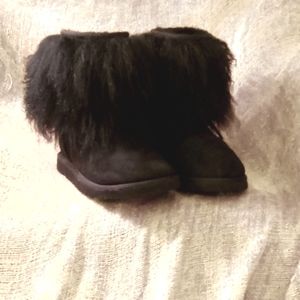 UGG ostrich fur ankle boots